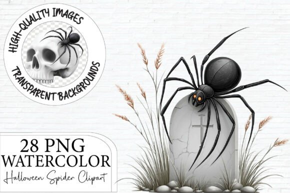 Download Watercolor Halloween Spider Clipart - Spider Collection