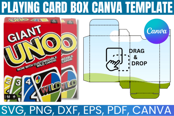 Download Playing Card Box Editable Canva Template - Editable canva template Collection
