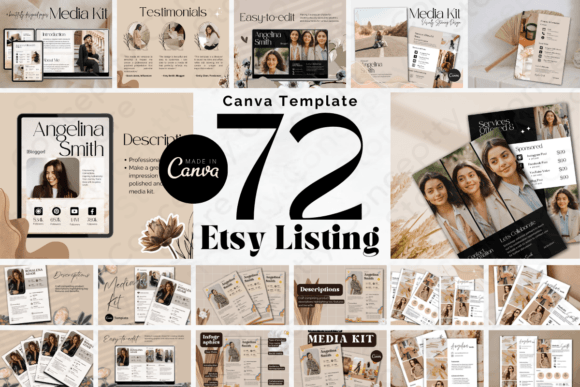 Download 72-Page Etsy Listing Canva Template - Etsy listing Collection