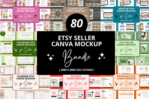 Download 80 Pages Etsy Listing Canva Bundles - Etsy listing Collection