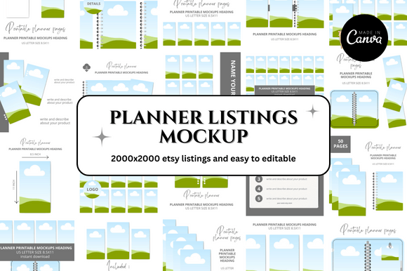Download Planner Mockup Etsy Listings - Etsy listing Collection