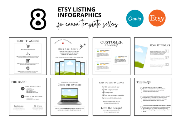 Download 8 White Etsy Listing Infographics - Etsy listing Collection