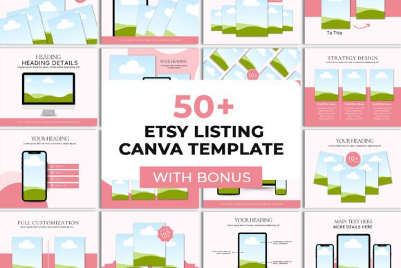 Download 50+ Etsy Listing Canva Template Set - Etsy listing Collection